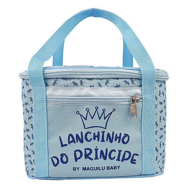BOLSA TÉRMICA INFANTIL 8 LITROS ISOLANTE TÉRMICO - MENINO - COR AZUL BEBÊ