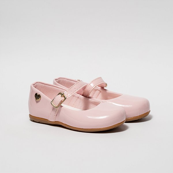 SAPATILHA FEMININA - COR ROSA BEBÊ - MATERIAL VERNIZ SINTETICO - LINHA KIDS