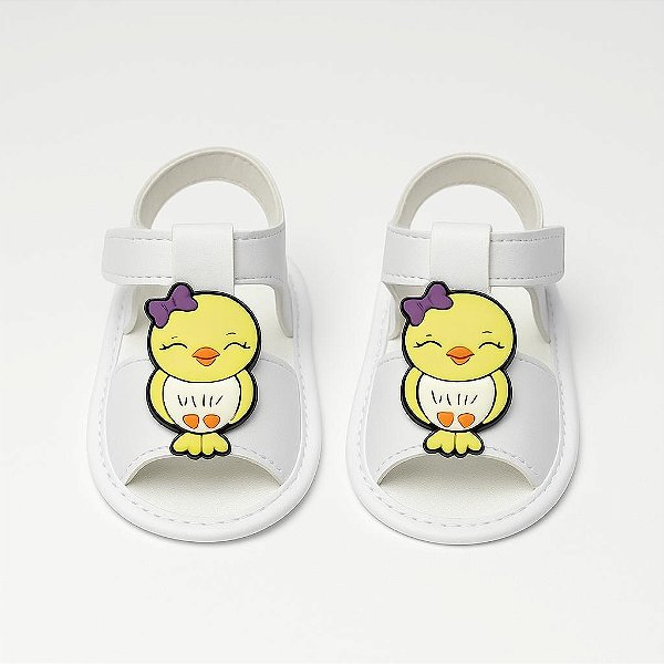 SANDALIA EMBORRACHADA PASSARINHO - COR AMARELO - LINHA BABY