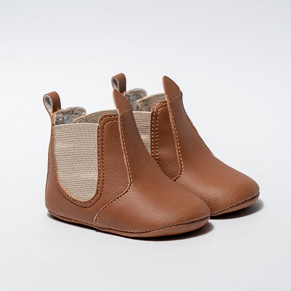 BOTA JEQUINHA UNISSEX - COR CARAMELO - MATERIAL SINTETICO - LINHA BABY