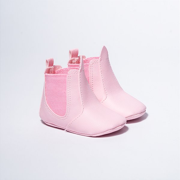 BOTA JEQUINHA MENINA - SINTETICO COR ROSA  - LINHA BABY