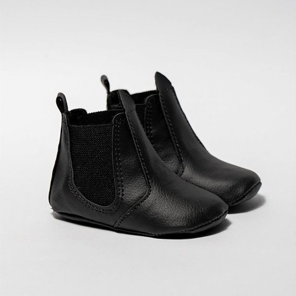 BOTA JEQUINHA  UNISSEX - COR PRETA - MATERIAL SINTETICO - LINHA BABY