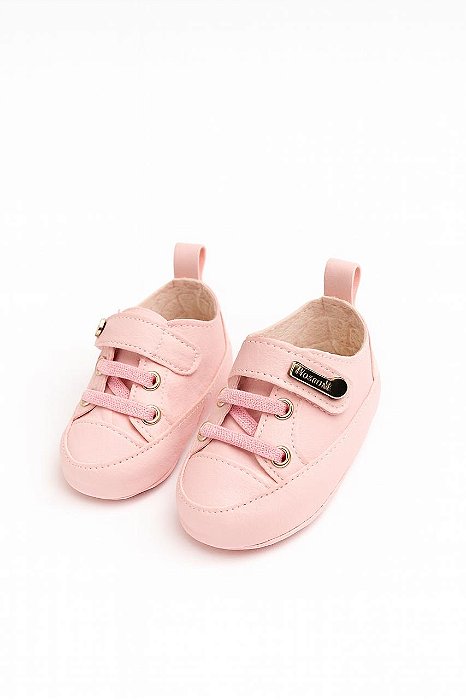TÊNIS PONTA ELÁSTICO - COR ROSA - LINHA BABY