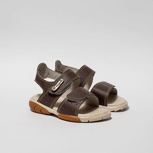 PAPETE MASCULINA ADVENTURE - VELCRO DUPLO COR CAFÉ - LINHA KIDS