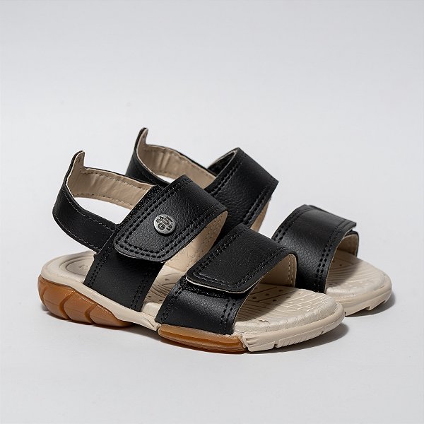 PAPETE MASCULINA ADVENTURE - VELCRO DUPLO COR PRETO - LINHA KIDS