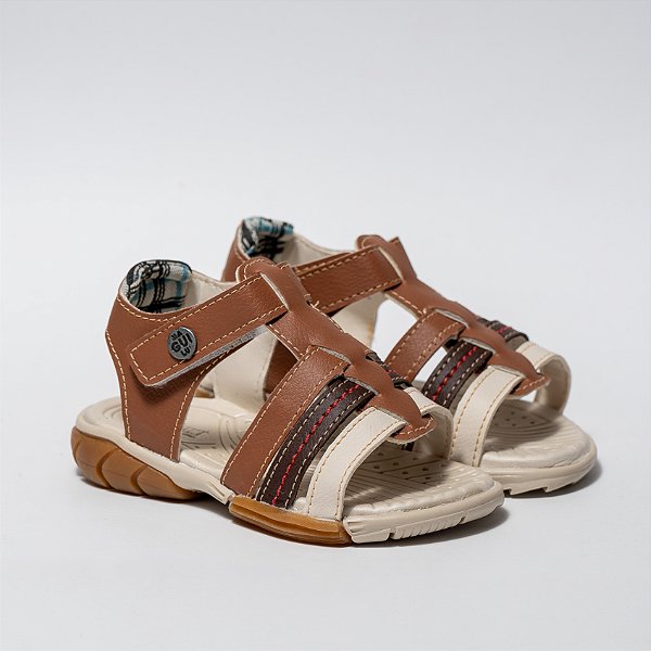 PAPETE MASCULINA ADVENTURE - FRANCISCANA COR CARAMELO  - LINHA KIDS