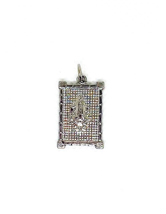 Medalha Inox Nossa Senhora de Fátima Quadrada