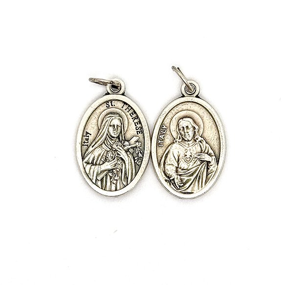 Medalha italiana Santa Teresinha (2,5x1,5 cm)