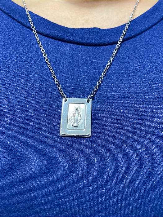 Colar em inox Nossa Senhora das Graças