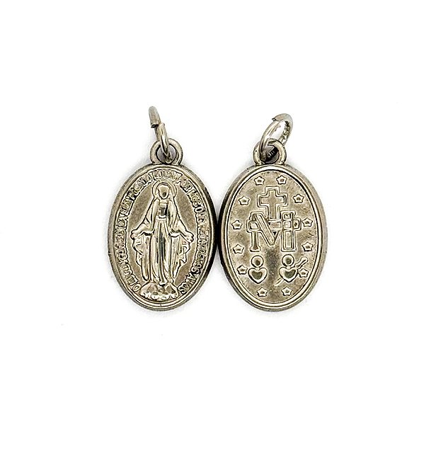 Medalha Inox Nossa Senhora das Graças / Medalha Milagrosa (2,1x1,3cm)