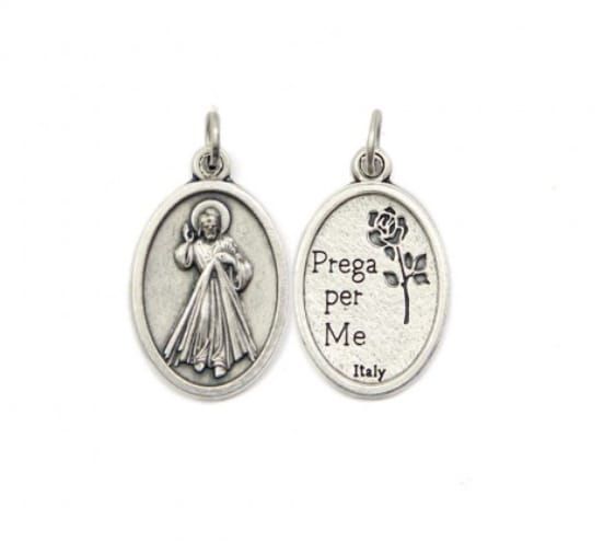 Medalha italiana Jesus Misericordioso (2,5x1,5 cm)