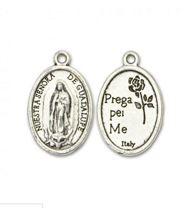 Medalha italiana Nossa Senhora de Guadalupe (2,5x1,5 cm)