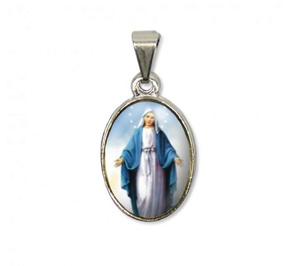 Medalha resinada Nossa Senhora das Graças (2,5x1,5 cm)