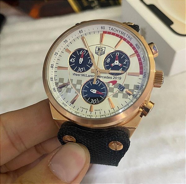 tag heuer carrera dourado