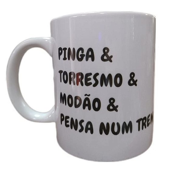 Caneca de Café - Pinga & Torresmo & Modão 325 ml