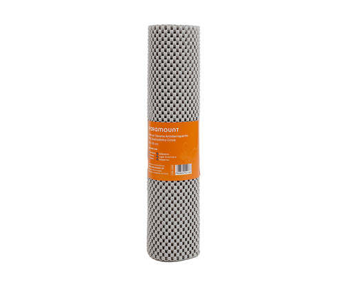 Forro P/Gaveta Antiderrapante PVC Quadradinho 30x150 cm Cinza