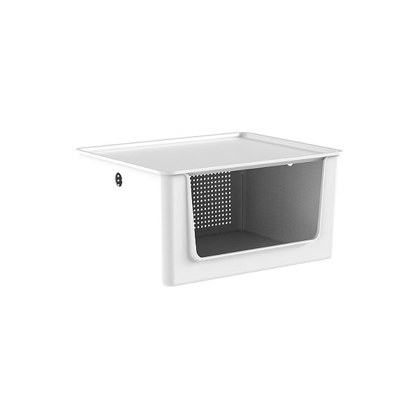 Cesto Flow C/Abertura Frontal C/Tampa Branco 16 Litros 34 x 27 x 17,4 cm