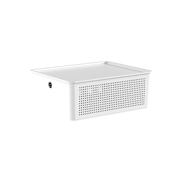 Cesto Flow C/Tampa Branco 12 Litros 34 x 27 x 13 cm