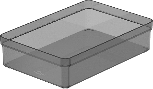 Organizador Gaveta Clear 22,5 x 15 x 5,6 cm Fumê