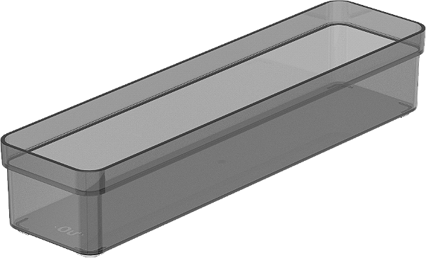 Organizador Gaveta Clear 30 x 7,5 x 5,6 cm Fumê