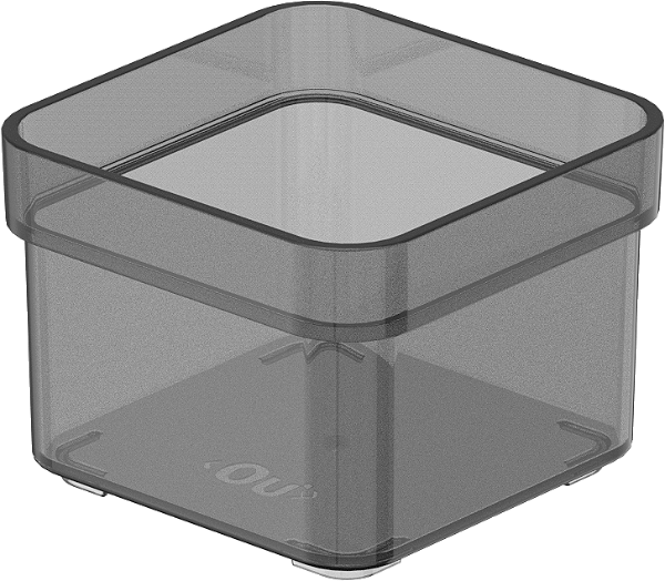 Organizador Gaveta Clear 7,5 x 7,5 x5,6 cm Fumê