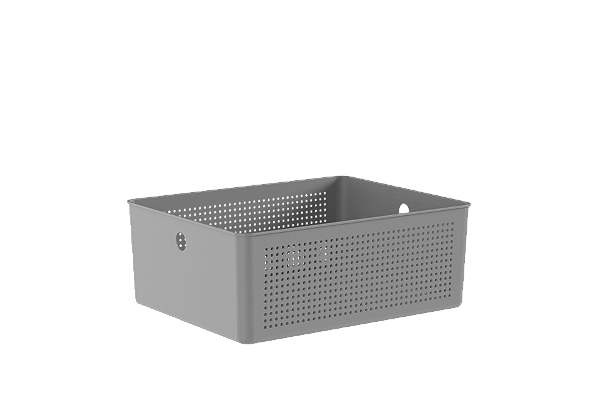 Cesto Flow s/Tampa Cinza 12 Litros 34 x 27 x 13 cm