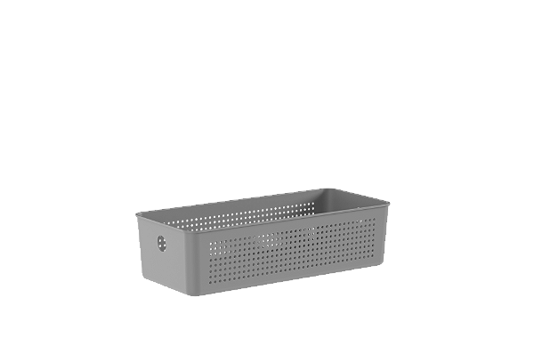 Cesto Flow s/Tampa Cinza 4,5 Litros 34 x 15 x 9 cm