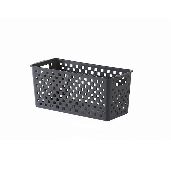 Cesto Organizador Quadratta 27x12x12 cm Chumbo
