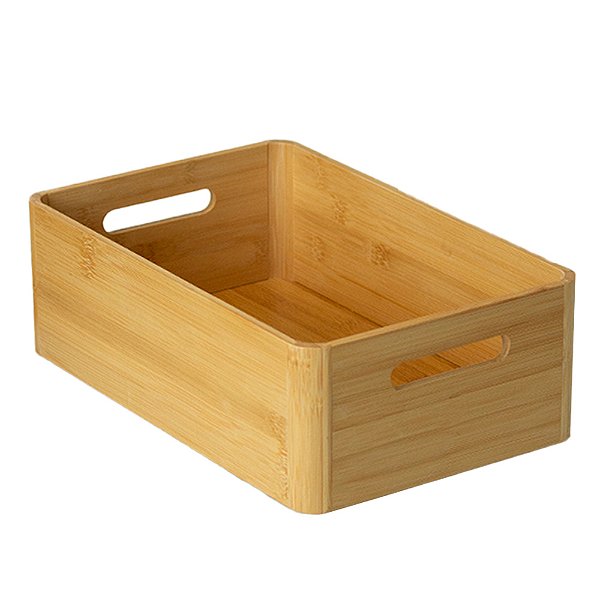 Caixa Organizadora de Bambu C/ Alça 33x22x12 cm