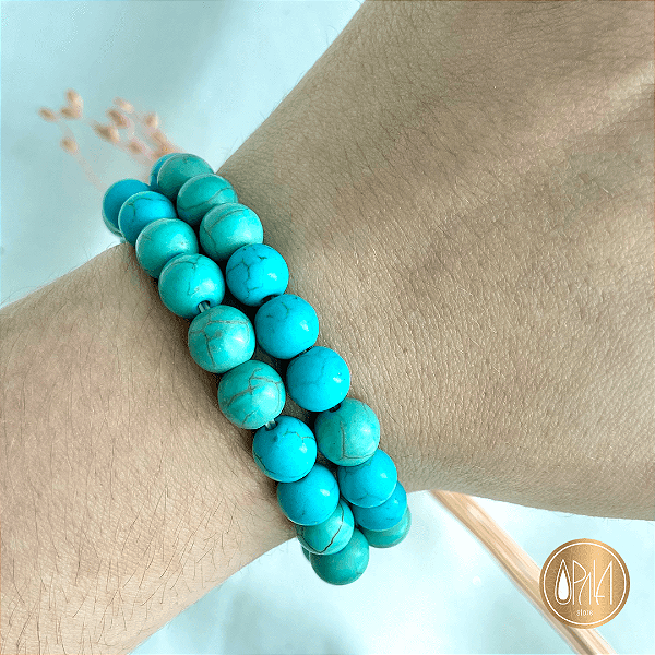 Pulseira Howlita Turqueza - 8mm