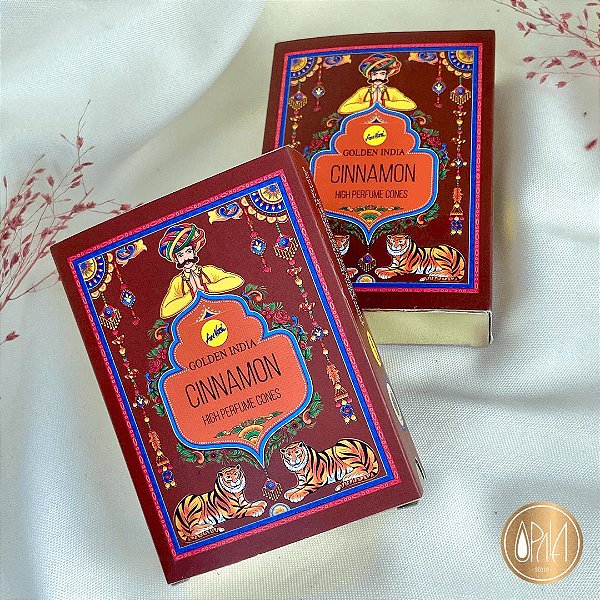 Incenso Cone Canela (Cinnamon) -  Golden India