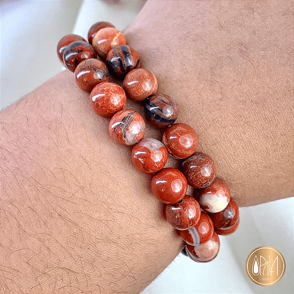 Pulseira Jaspe Vermelho - 8mm