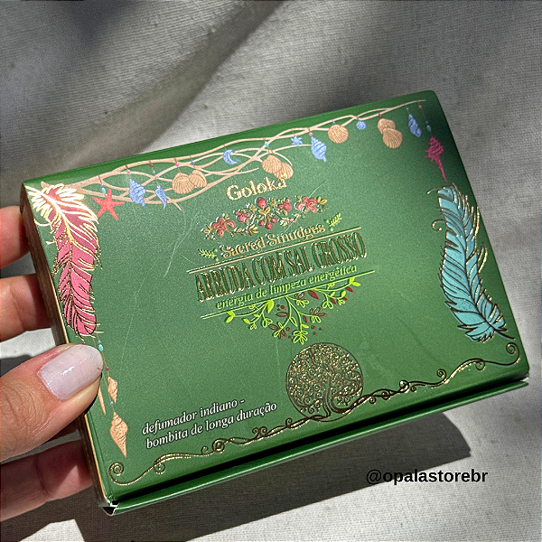 Defumador Hindu Arruda com Sal Grosso - Ayurvedic