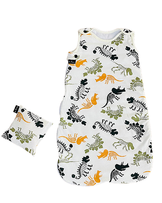 Kit Dino RN - Saco de dormir inverno Confort + Bolsa de ervas anticólica (Kit 2 itens)