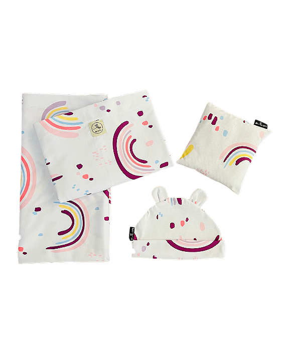 Kit Sling Extra Fácil + Bolsa Anticólicas + Touquinha (Kit 3 itens)