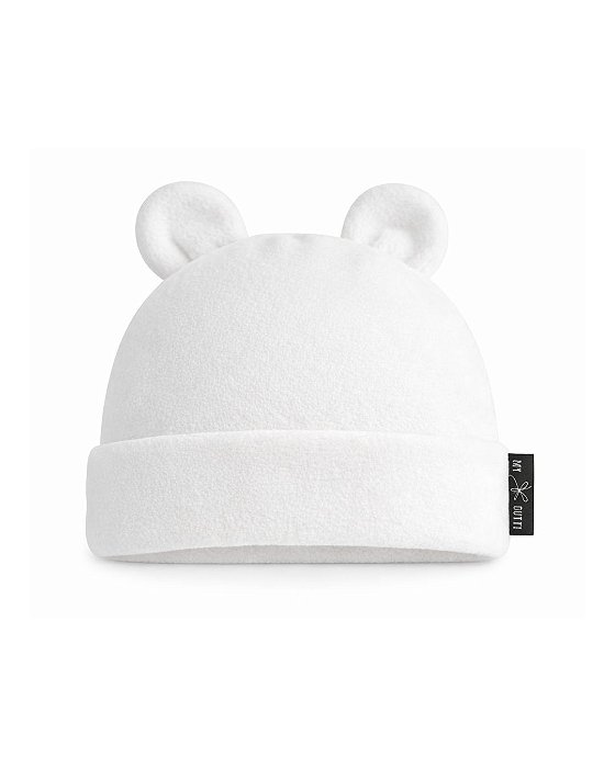 Gorro orelhinha - touca RN soft branca