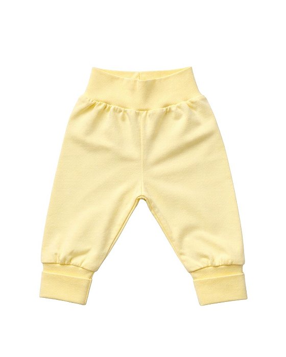 Calça Bebê Cós Anticólica com Pezinho Reversível – Amarelo Banana