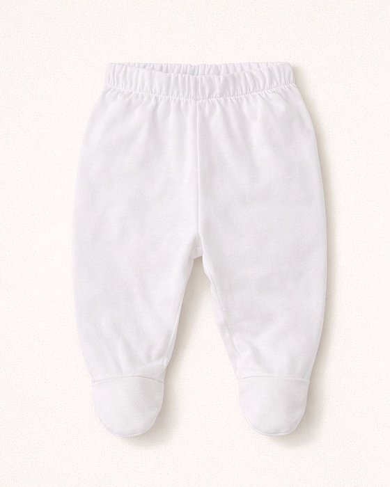 Calça Bebê com Pezinho – Branca