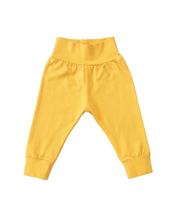 Calça Bebê Cós Anticólica – Algodão Egípcio Mostarda