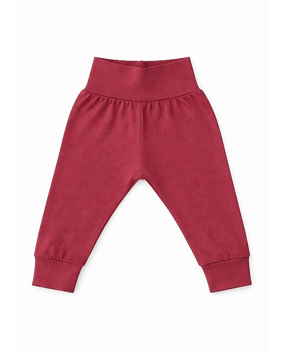 Calça Bebê Cós Anticólica – Algodão Egípcio Marsala