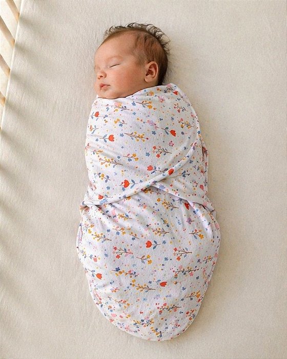 Swaddle ajustável com velcro - Tulipa
