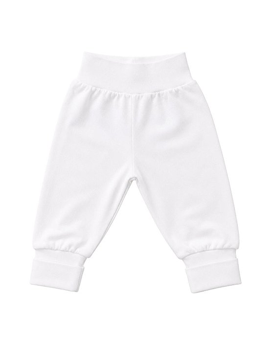 Calça Bebê Cós Anticólica com Pezinho Reversível – Branca