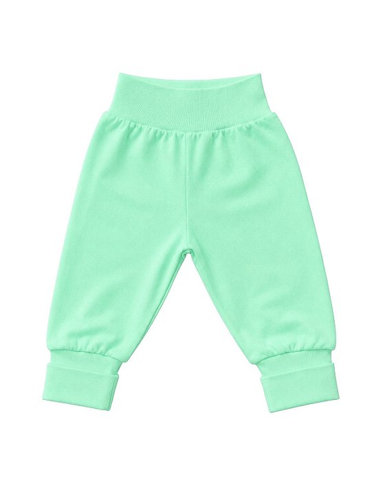 Calça Bebê Cós Anticólica com Pezinho Reversível – Verde