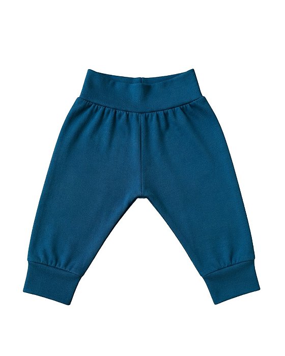Calça Bebê Cós Anticólica Azul Petróleo – Algodão