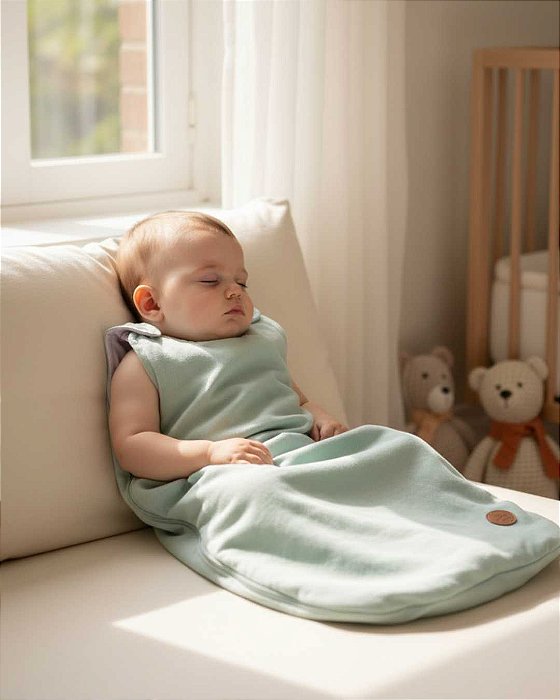 Saco de Dormir Meia Estação Linho Verde - 0 a 6 meses / 6 meses a 1 ano