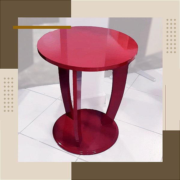 Mesa Banqueta Design Vermelho