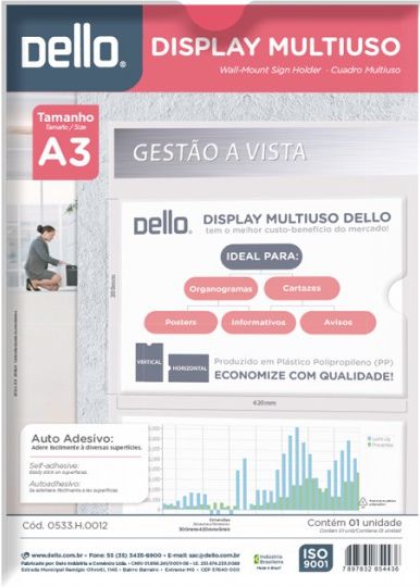 DISPLAY MULTIUSO POLIP.** A3 ** CRISTAL - DELLO  0533.H