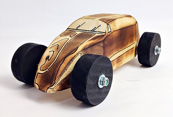 Carro de Madeira Fusca Estilizado Fashion Toys