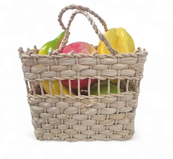 Sacola de Palha com Frutas Fashion Toys