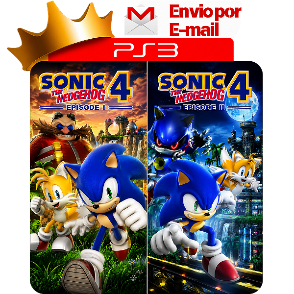 sonic 4 ep 1 e 2 para ps3 em midia digital